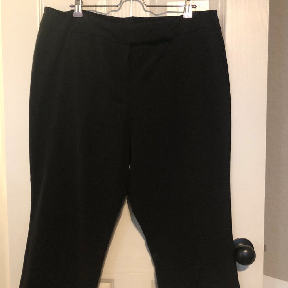 NY&C Y2K flat‎ front cuffed hem cropped black dress pants size 16
